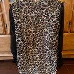 Edge sheer black blouse with cheetah print Photo 2