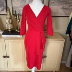 Chiara Boni  La Petite Robe Red Charisse Sheath Midi Dress Size 38 / Small Photo 3