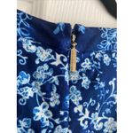 Karl Lagerfeld  Women's Medium Blue Floral Top Career Workwear Corpcore Photo 6