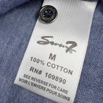 Seven7  Double Layer Gauzy Cotton Blue Plaid 3/4 Sleeve Button Up Shirt Size M Photo 5