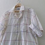Bill Blass Vintage 80s White Button Down Short Sleeve Collar Shirt XL Oversized Photo 1
