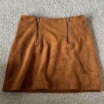 Forever 21 Brown Suede Zip Skirt Photo 0