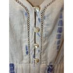 Rails Dress Women Medium Blue White Cloud Tie Dye Linen Blend Delilah Midi Photo 8