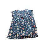 Print Fresh Womens Shoreline Dress Pintuck Beachcomber XL Blue Ruffle Hem‎ Photo 6