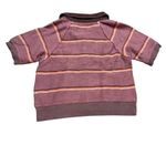 Free People  We The Free Sun's Out Polo Top Cotton Striped Print Z182 Small Photo 3