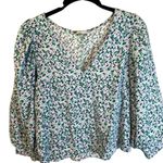 A New Day Women's Floral Print V Neck Long Sleeve Blouse Top Photo 1