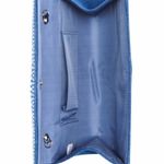 NWT D'MARGEAUX New York Evening Mirror Bag Clutch Blue Photo 4