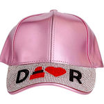 Fashion Metallic Pink Lipstick Visor Hat Photo 0