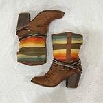 Mossimo Colorful Striped Slouch Boots Size 7.5 Tan Photo 2