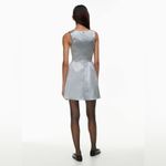 Aritzia Sunday Best Septor Satin Dress Cool Lagoon Grey Photo 1