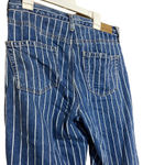 American Eagle  Pinstripe Blue and White Mom Jeans‎ Size 4 Photo 4