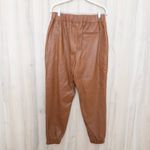 INC Brown Cinnamon Spice Faux Vegan Leather Pull Photo 6