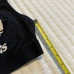 Adidas Sports Bra Black White Logo Sleeveless Workout Top No Lining Sz S Small Photo 9