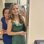 Green satin lulus dress Photo 1