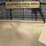 Alessandra Rich Button-embellished pleated checked wool-blend tweed mini skirt size IT 44 Photo 5