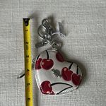 Coach Heart Coin Pouch Bag Charm With Cherry Print New NWT Photo 5