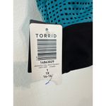 Torrid Brand New  Women's Size 1X 14-16 Black Blue Mesh Triangle Top Bra Photo 7