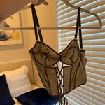 Urban Outfitters Corset Top Lace Up Green Small / XS Photo 1