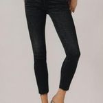 ZARA NWT  US 2 Super Skinny Uptown Black Raw Hem Mid-Rise Jeans Photo 0