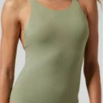 Athleta  Palm One-piece Swimsuit NEW Size Small Olive Green Photo 0