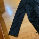 Forever 21  Boho Western Wear Hippie Fringe Cropped Jacket Black Women's Large Photo 2