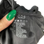 COS Black Silk Button Back Lightweight Knit Sweater Size Small Photo 8