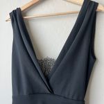 Katie May  x Noel and Jean‎ Dress The Unexpected Lace Trim V-Neck Gown Black XS Photo 9