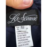 La Femme New  Off the Shoulder Satin Trumpet Gown In Navy‎ Size 18 Photo 7