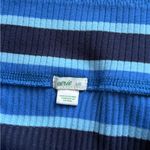 Aerie Ribbed Striped MIDI Skirt Blue Size Large Career Fall Y2K Boho Festival Photo 4