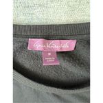 Gloria Vanderbilt  Black Floral Lace Shoulder Sweater Medium Photo 3