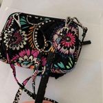 Vera Bradley  BANDANA SWIRL Black Retired All in One Crossbody & Wristlet Straps Photo 7