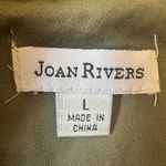 Joan Rivers  Olive Green Button Front Utility Jacket Sz L Military Cottagecore Photo 2