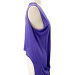 NEW Daftbird Womens XS Sleeveless Cardigan Violet Purple Pockets Jersey Minimal Photo 1