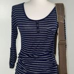 American Dream Navy Striped Shirt Photo 0