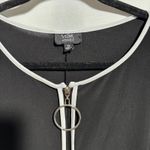 MSK 3X Black Circle Zipper Tank Dress White Trim 90s Y2K Chic City Office Siren Photo 2