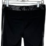 Laundry by Shelli Segal Pants Womens 6 Black Vegan Leather Tuxedo Stripe Neutral Photo 3