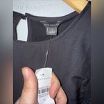 Ann Taylor NWT  Black Puff Short Sleeve‎ Eyelet Trim Detail Top Medium Photo 3