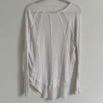 We The Free Free People  Thermal Long Sleeve Top Size Small white Cochineal Knit Photo 5
