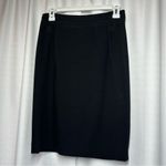 Diane Von Furstenberg  DVF Pencil Skirt Kimmie Sz 6 Black Stretch Side Zip Career Photo 3