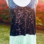 J.Crew  Navy and Aqua Sequin tank Photo 0