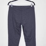 Nanette Lepore  Navy Plaid Pull-on Cropped Pants Size Small Preppy Navy Pants Photo 4