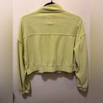 Aerie  Groove on ribbed velour jacket lemon lime size large Photo 6