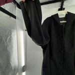 Torrid  Black Wool Blend Hooded Coat Size 5 Plus 26/28 Button Front A-Line Jacket Photo 1