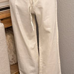 Banana Republic  White Drawstring Linen Blend Wide Leg Resort Wear Pants Large Photo 0