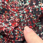 NICHOLAS Eleanor Cross Neck Keyhole Gathered Printed Midi Dress SZ 10 NEW *FLAW‎ Red Photo 14