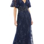 Mac Duggal  Embellished Butterfly Sleeve Tulle Gown - Size 4 (New) Photo 3