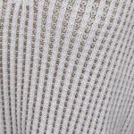 MARLED (by Reunited Clothing) V Neck Sweater White/Gold Metallic Photo 2