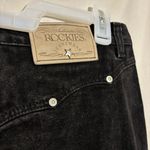 Authentic Rockies Jeanswear Black distressed made in USA size 15/16 Long barebac Photo 11
