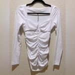 Susana Monaco NEW  Angle Wire Long Sleeve Gathered Top Color- Sugar Size XS Photo 3