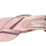 Donald Pliner Couture Metallic Pitone Snake Leather Shoe Sandal New Thong $215 Pink Size 10 Photo 0